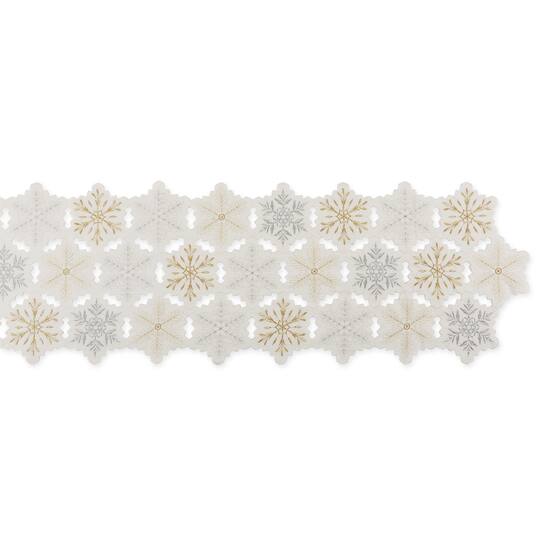 DII® 108" Snowflakes Embroidered Table Runner